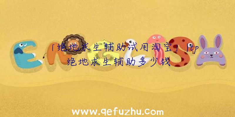 「绝地求生辅助试用淘宝」|tp绝地求生辅助多少钱